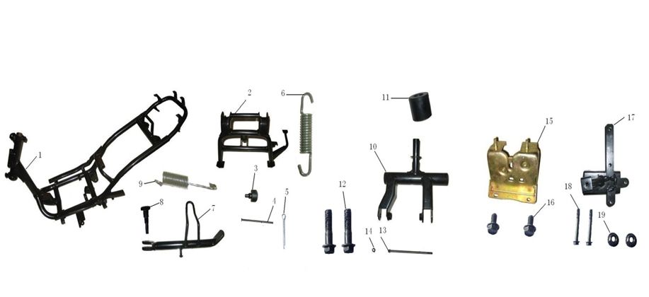 Rahmen Turbo Cx-50 4-Takt