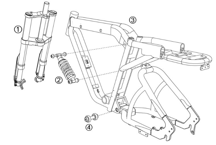 Rahmen Yadea Trooper 01 Fatbike