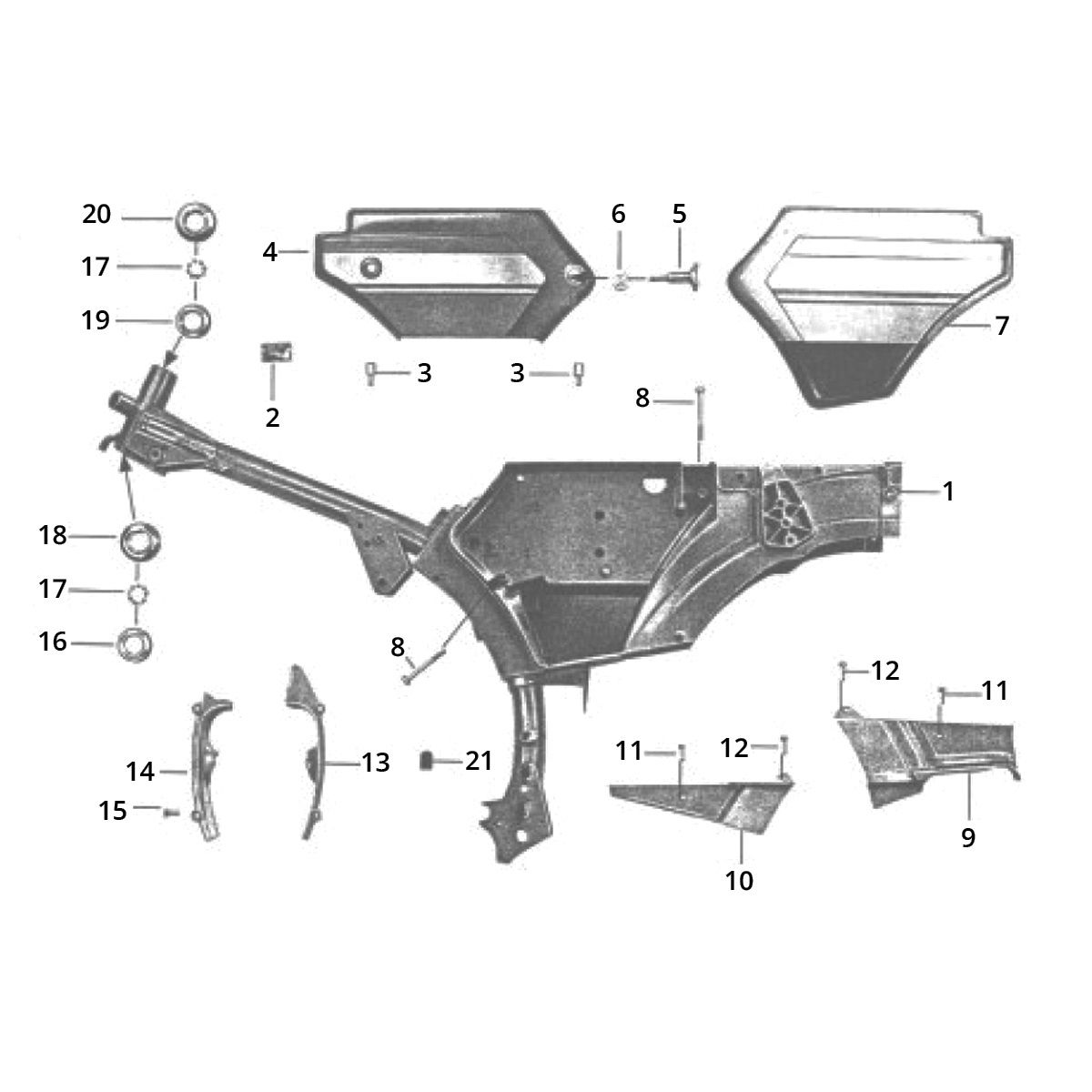 Rahmen Zundapp GTS 50 517-400L0