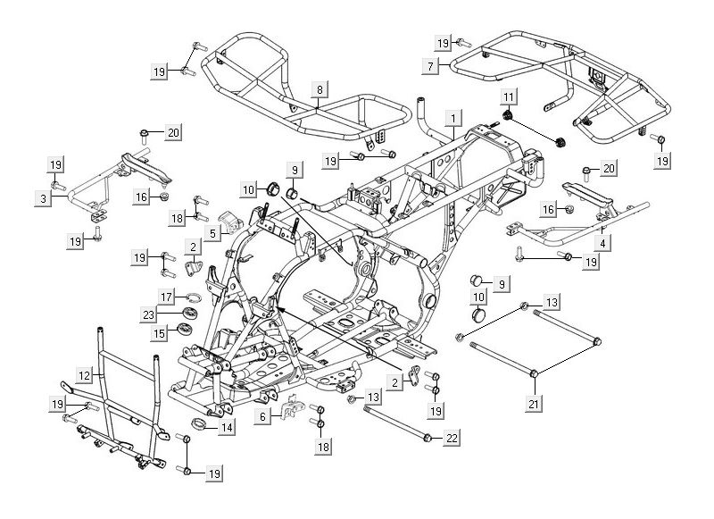 Rahmenteile Kymco MXU 300R