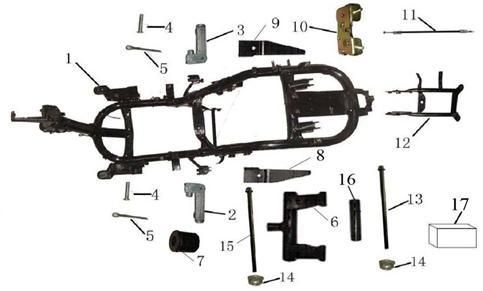 Rahmenteile AGM LX black