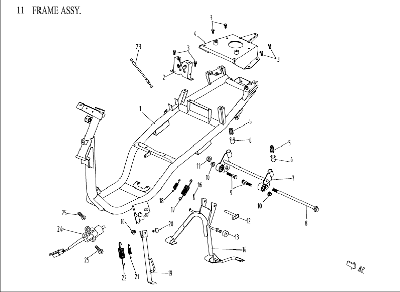 Rahmenteile AGM Venom weiß