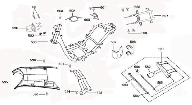 Rahmenteile BTC Legend black