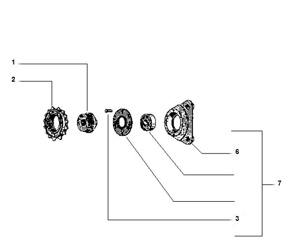 Freilauf Vespa Ciao 2 Takt
