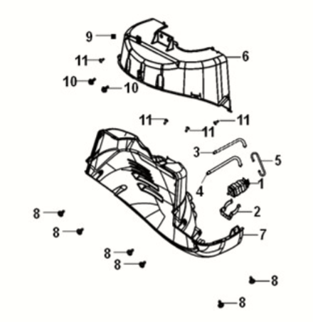 Front fender Sym Fiddle IV 125i LC ABS E5 2020-2021
