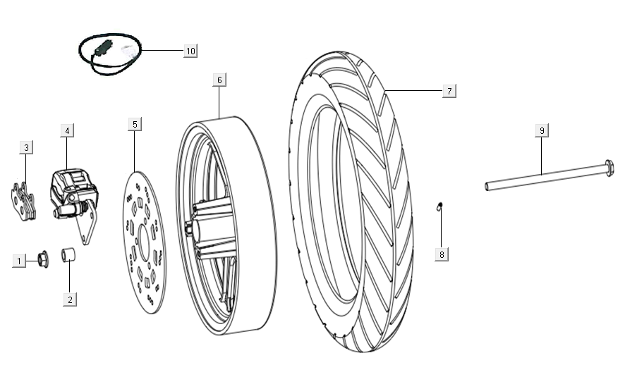 Vorderrad - Bremse Niu N-GT
