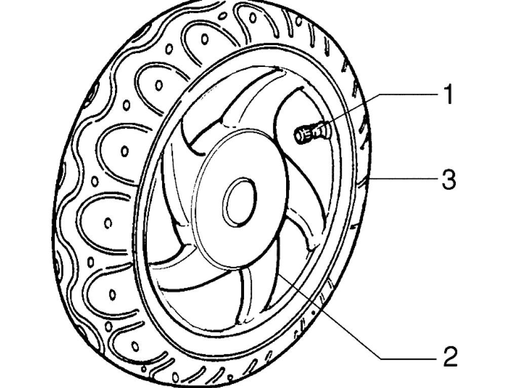 Vorderrad Piaggio Zip RST