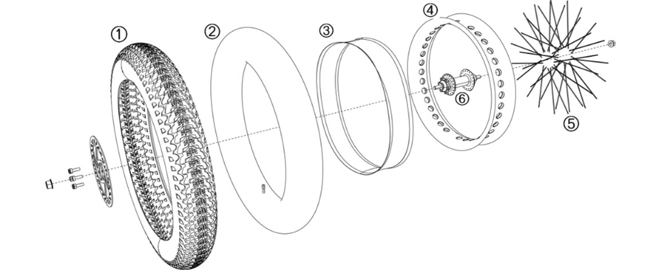 Yadea Trooper 01 Fatbike Vorderradsatz