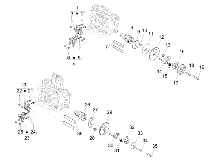Gruppenausgleichsunterstützung Vespa GTS 250 ie 2005-2016 (ohne ABS)