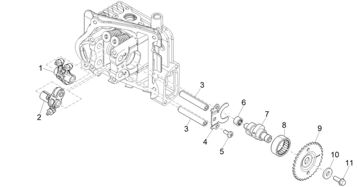 Vespa Sprint 4-Takt-Nockenwelle mit 3 Ventilen (Euro5-Einspritzung IGET)