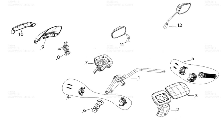 Yadea E8S Griffabdeckung