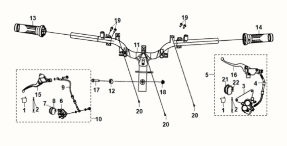 Lenker Sym E-XPRO 45 KM/H 2020-2021