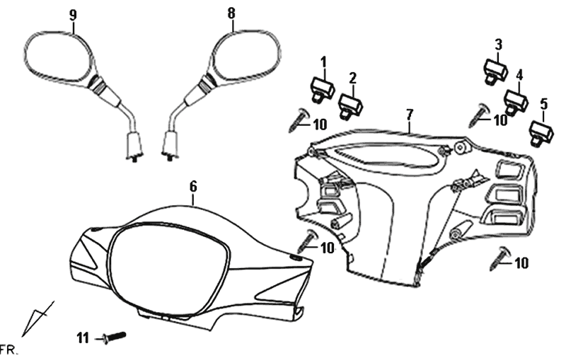 Griffrohr Griff Cover Sym Symphony (WH871) weiß