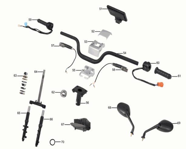 Lenker/Vordergabel Yadea G5