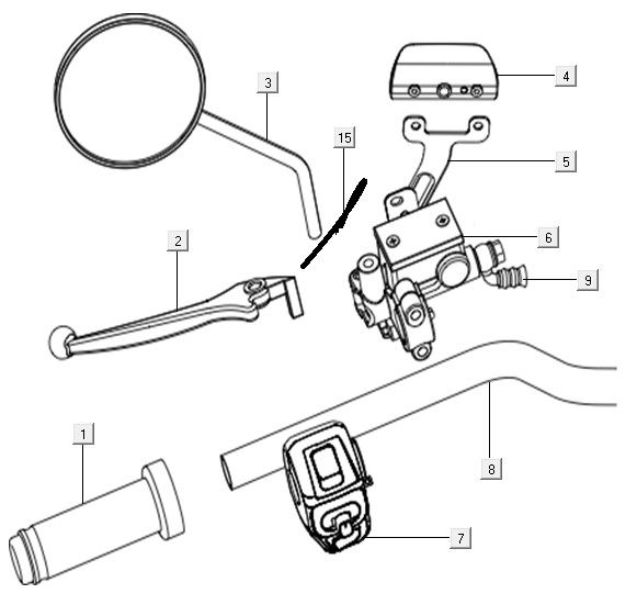 Lenkerschalter - Bremse links Niu N1S