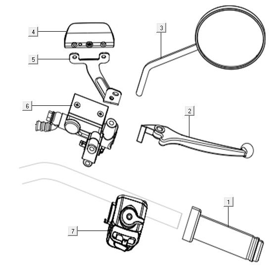 Lenkerschalter - Bremse rechts Niu NQI Cargo