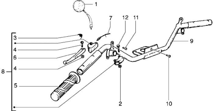 Lenkungsteile Piaggio Liberty 2-Takt bis 2005