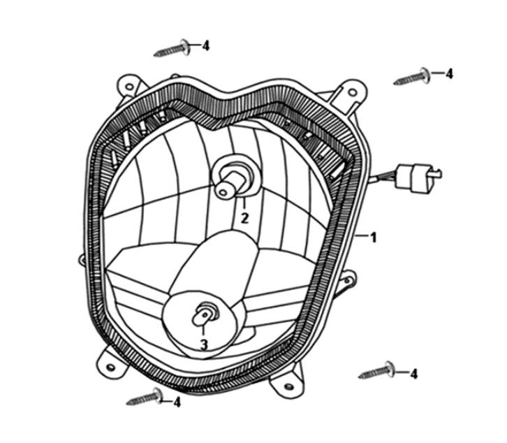 Head light Sym Orbit II 125i E4