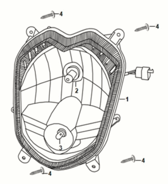 Hauptscheinwerfer Sym Orbit III 50 E5