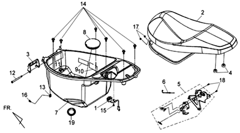 Sym Jet 4 (E086) Helmmontage rot