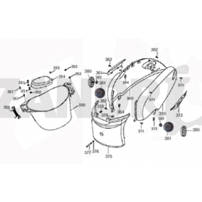 Helmfach BTC Grande Retro GT1 50 4T AC Kaffee Creme