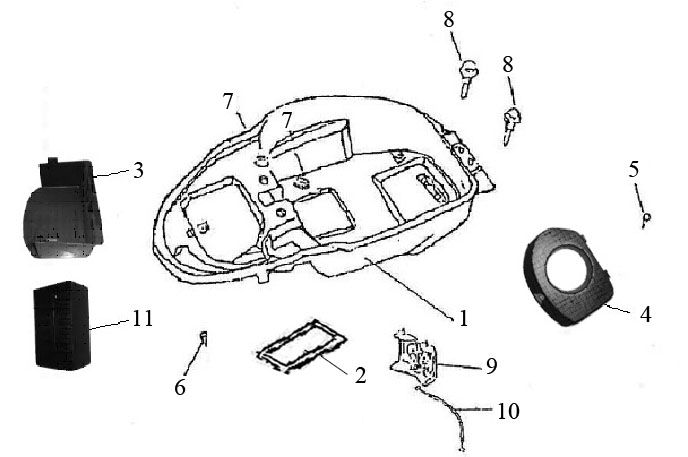 Helmfach Rover Exclusive anthrazit
