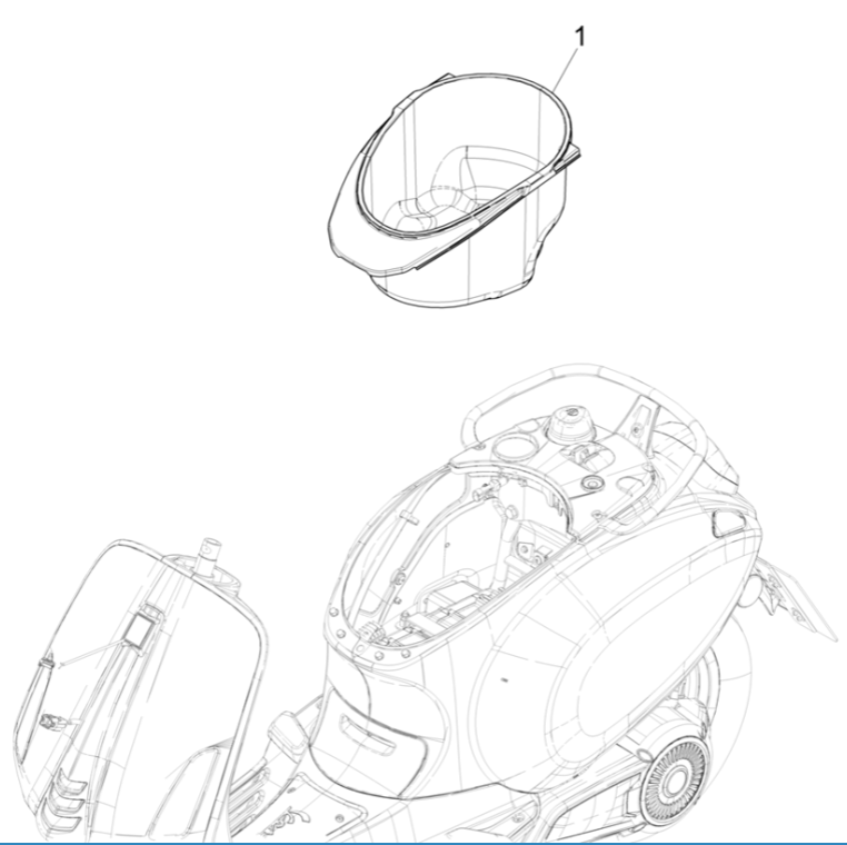 Vespa Electric 45KM/H E5 2021 (EMEA) Helmfach