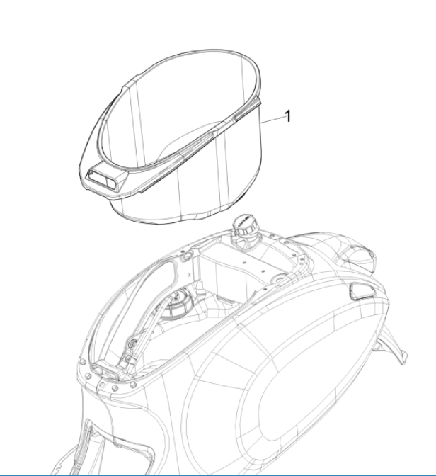 Vespa Sprint 4-Takt-Helmfach mit 3 Ventilen (Euro5-Injektion IGET)