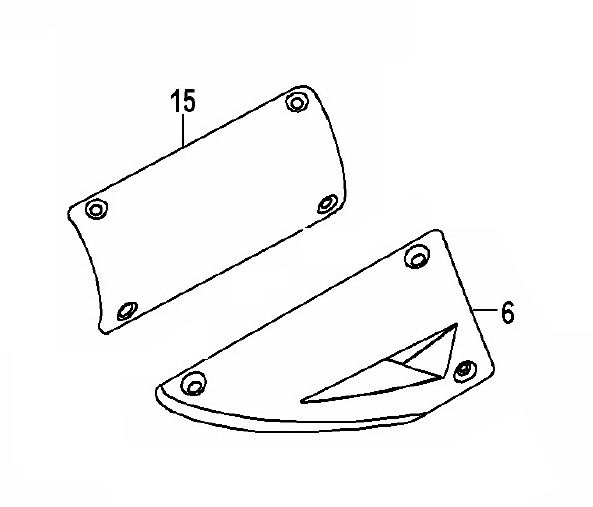 Hitzeschild Auspuf Generic Xor 50 2T AC Blau 2006 25km/h