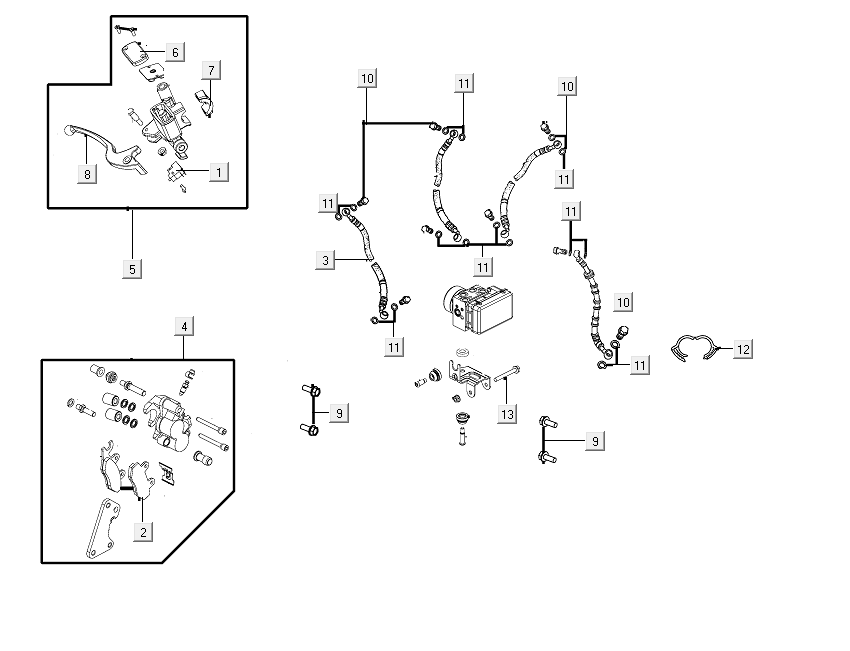 Hauptbremszylinder Kymco People S 50i E4 Blau