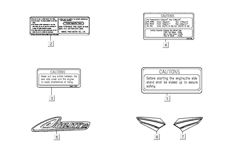 Infosticker Kymco Agility 10' 4-Takt sportlich rot