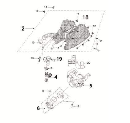 Injection system Peugeot Tweet 125 Z PRO 2021-2022