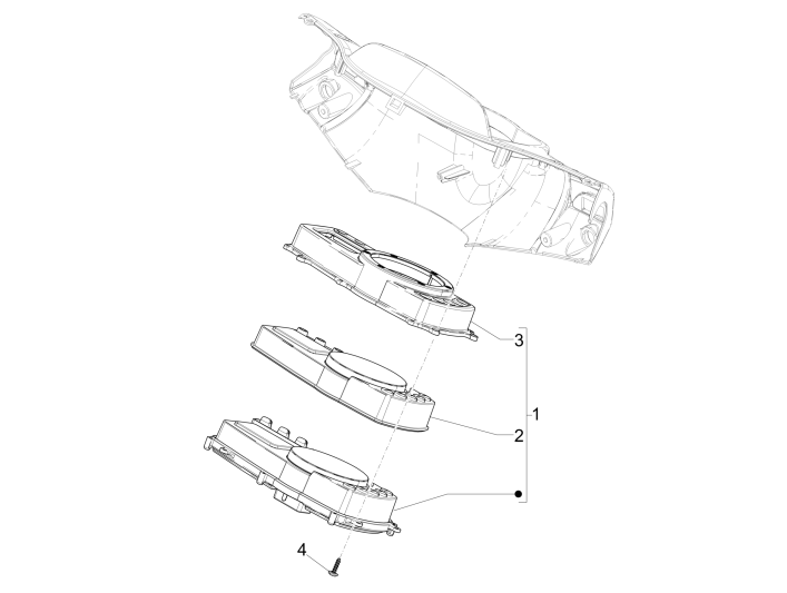 Instrumentengruppe - Cruscotto Piaggio NRG Power DD 2007-2017