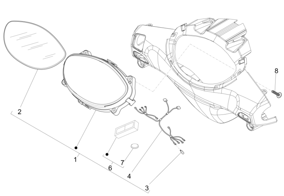 Piaggio Fly 125 4-Takt 3V IE E3 Instrumentengruppe