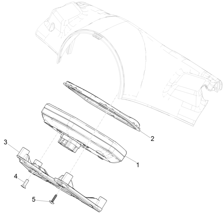 Instrumentengruppe Vespa Eletrica 45KM/H E5 2021 (EMEA)