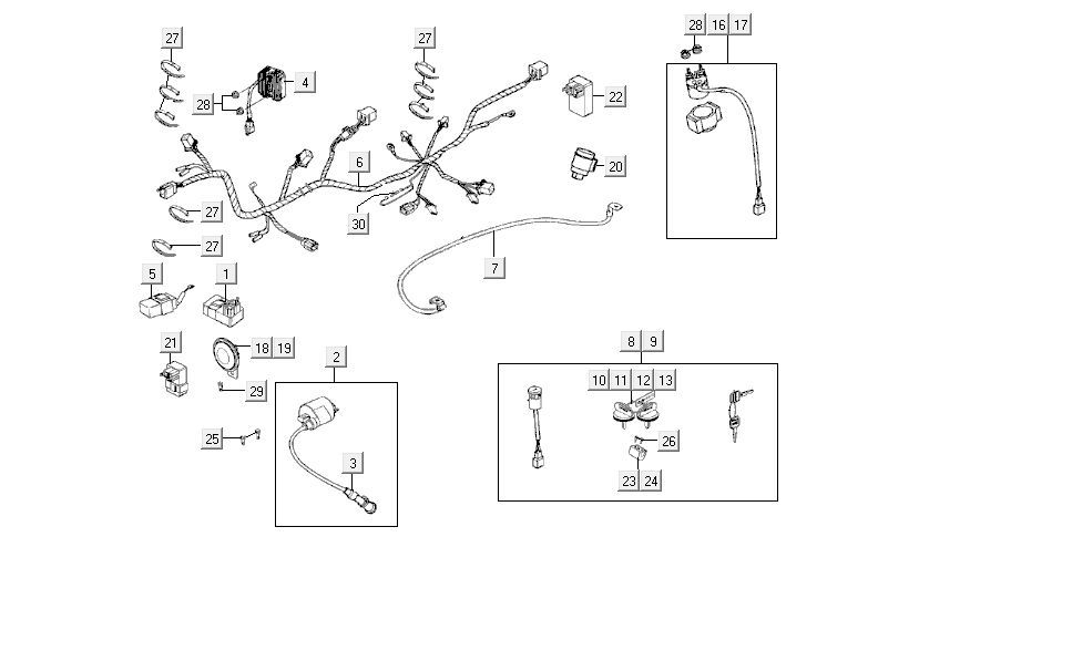 Kabelbaum Kymco MXU 150