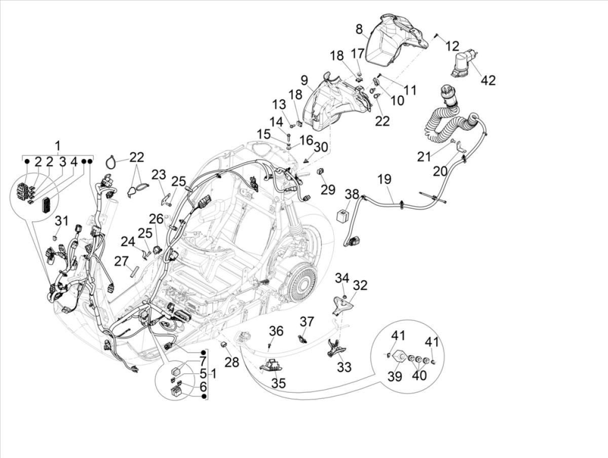 Kabelsatz Vespa Elettrica 25/KMH SCH E5 2021 (EMEA)