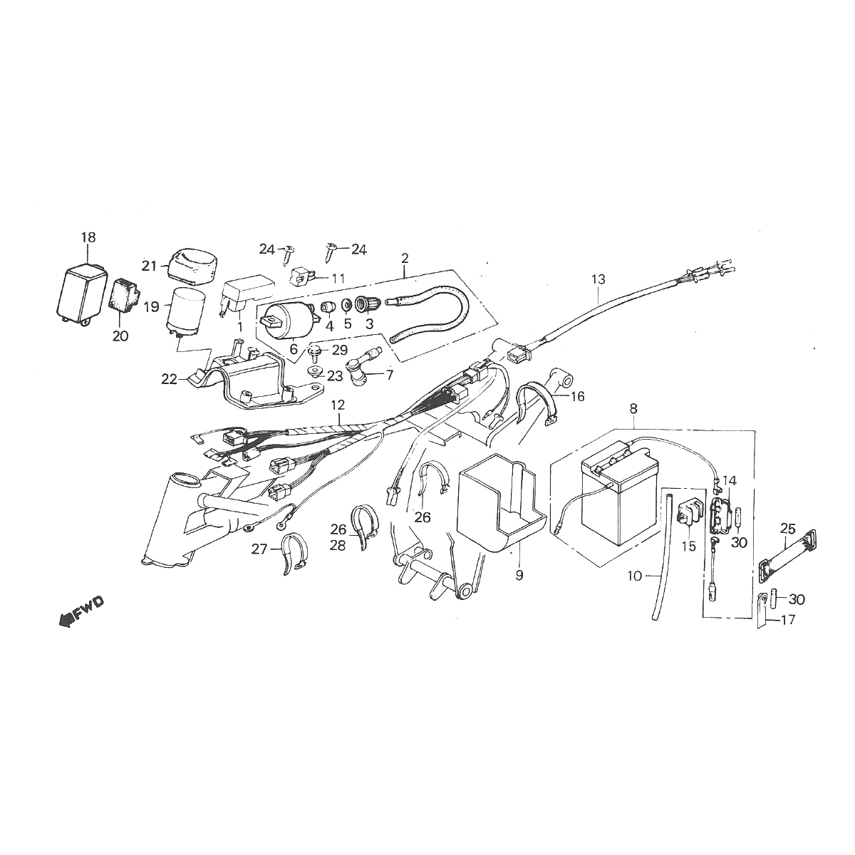 Honda MT50 Kabelbaum
