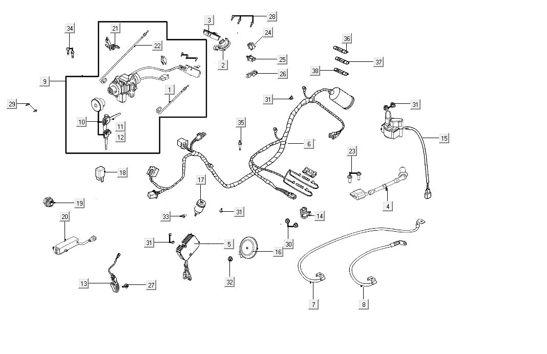 Kabelbaum Kymco People S 50i E4 Matt Braun