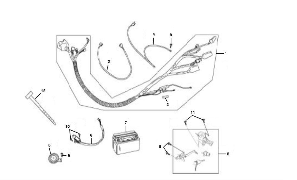 Rover Fun 4-Takt-Kabelbaum