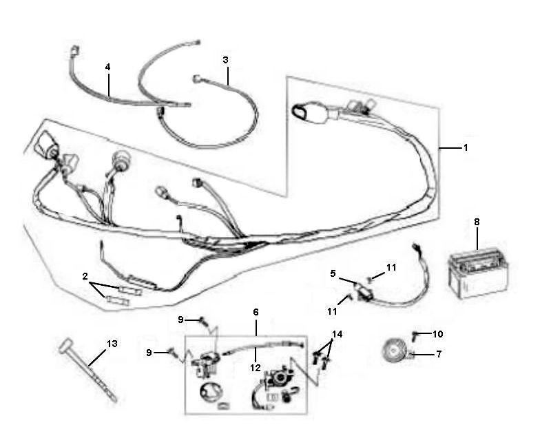 Kabelbaum Sachs 49er 4-Takt