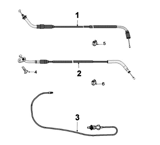 Kabels Peugeot Django 125 Allure E3 2014-2017