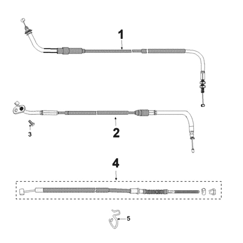 Kabel Peugeot Kisbee rot