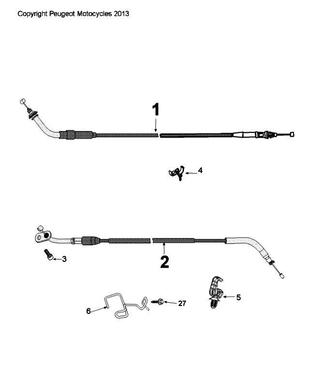 Peugeot Peugeot Citystar 50 Kabel Braun
