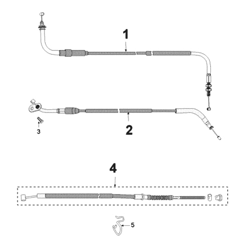Kabel Peugeot Speedfight 3 4-Takt Schwarz