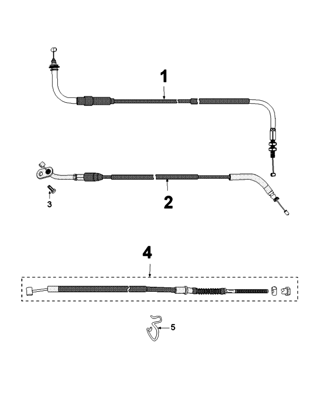Kabel Peugeot Speedfight 4 4-Takt Blau/Schwarz