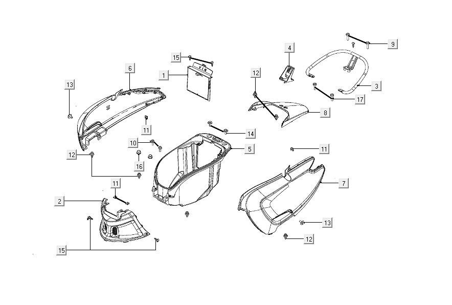 Haare schneiden hinter Kymco Like ab 2018 mattschwarz