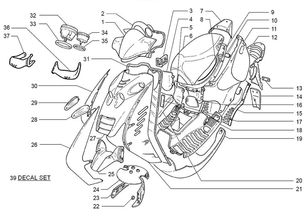 Kapdelen Beta Ark-K AC gelb-blau 2-Takt