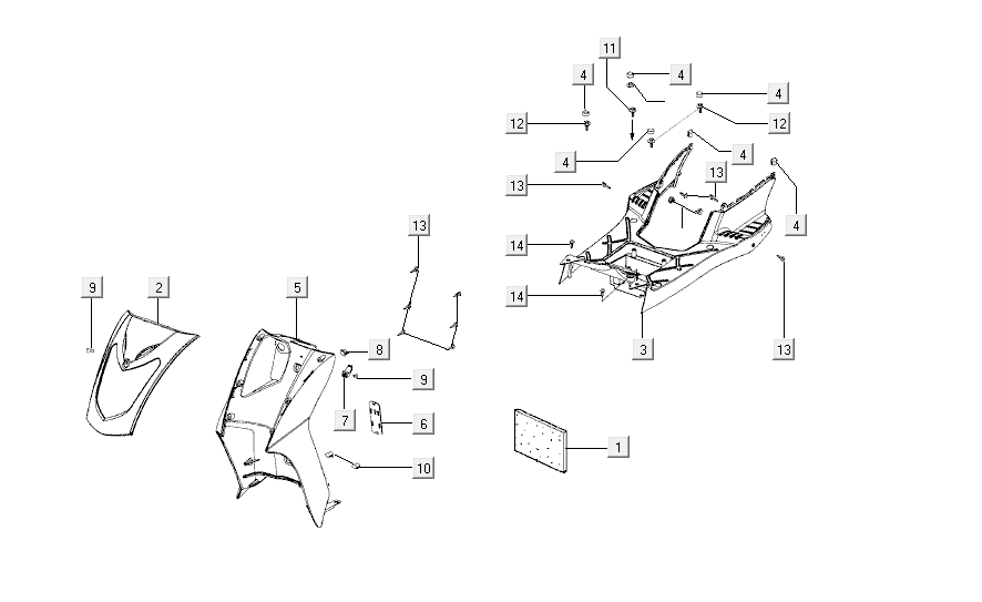 Kapdelen Kymco Agility Delivery 4-Takt euro4 weiß