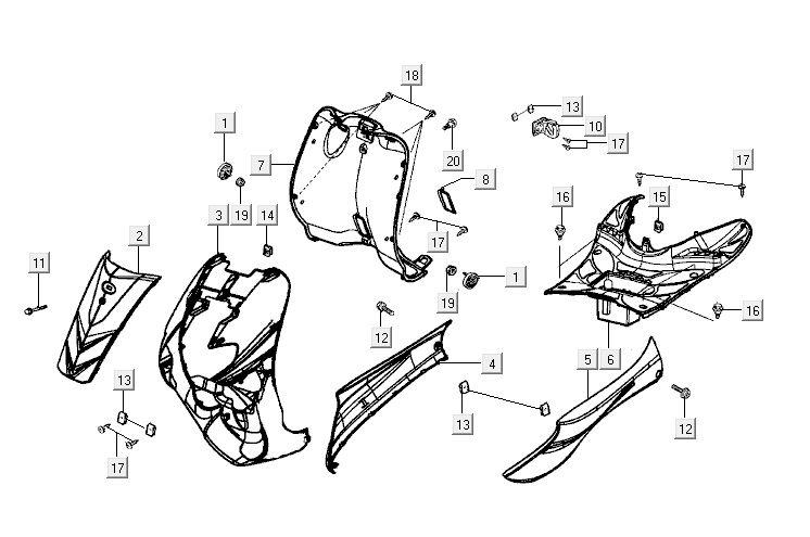 Hauben Kymco Vitality 2t ac rot